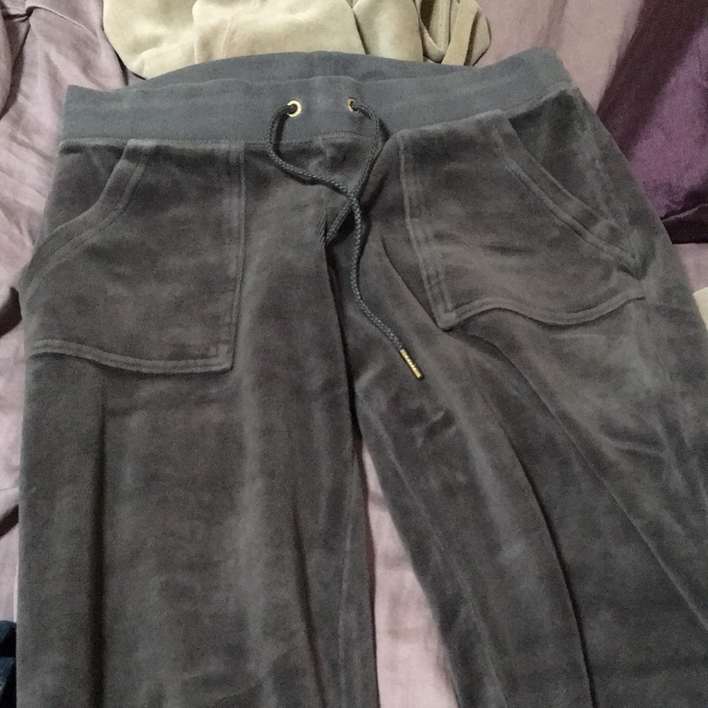 Grey juicy couture velour track sweatpants